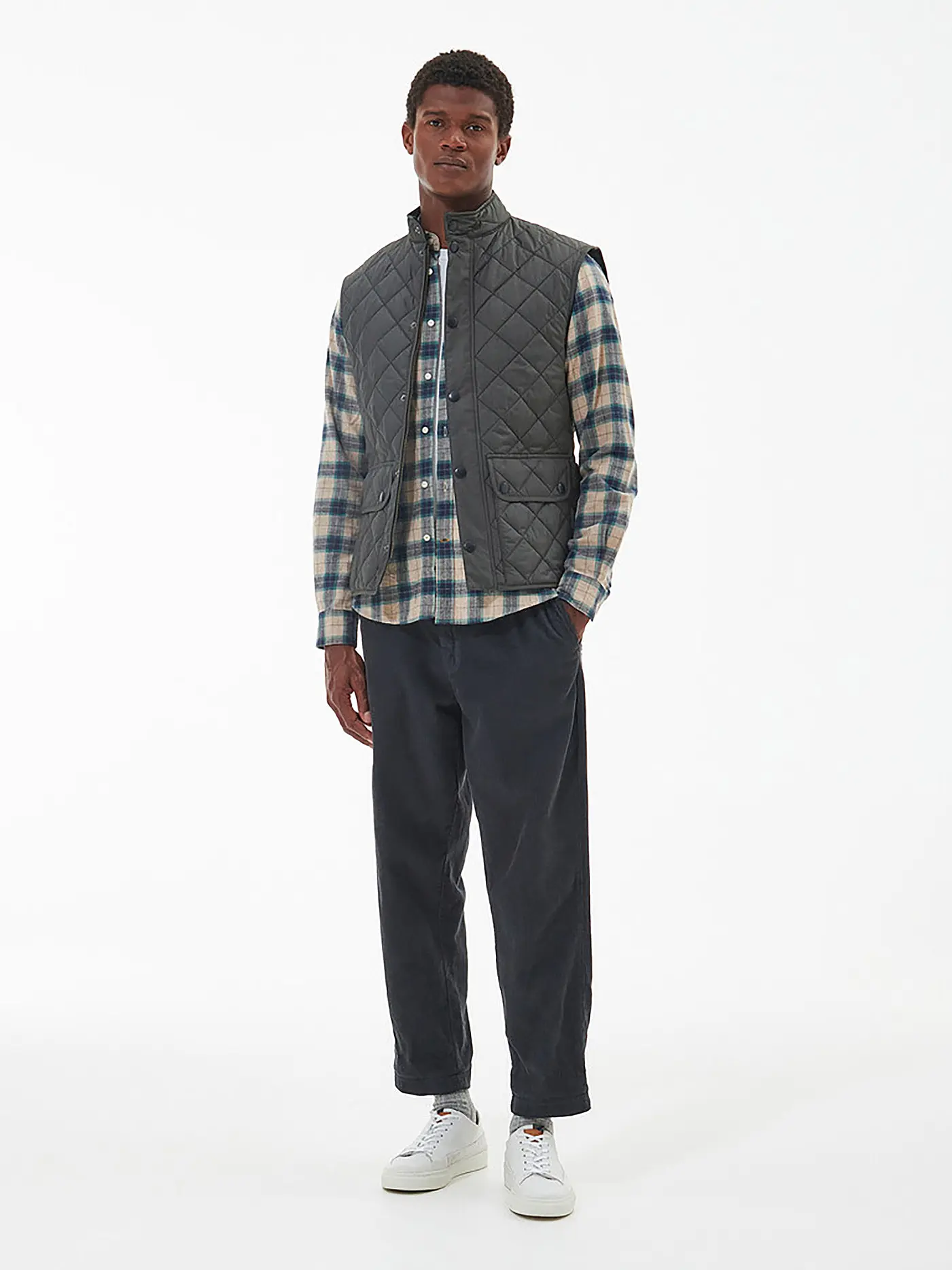 BARBOUR | Steppgilet LOWERDALE | grau